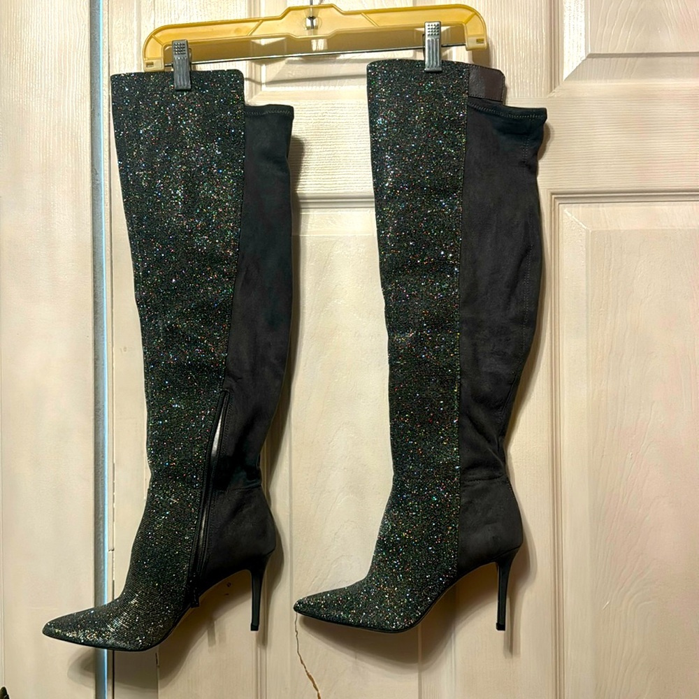 Jessica Simpson Womens Amriena Over-The-Knee Boots Gray 7 Medium